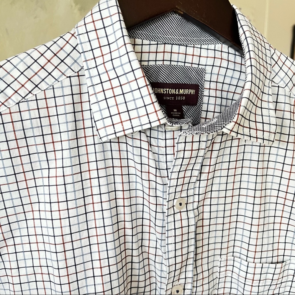 Johnston & Murphy plaid long sleeves shirt
